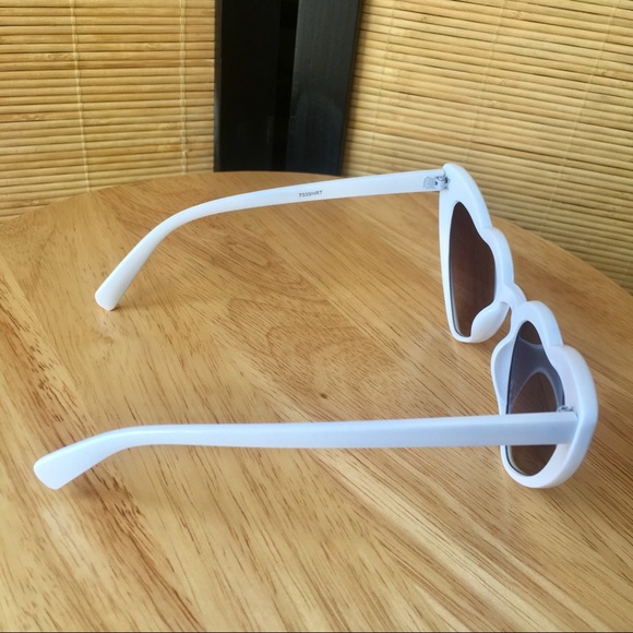 White Heart Shaped Sunglasses - Picture 5 of 8